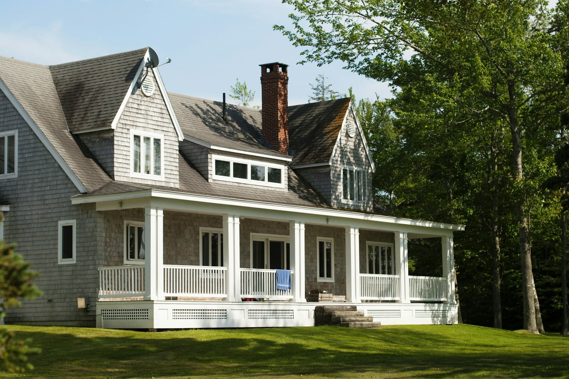 Beautiful home exterior with landscaping